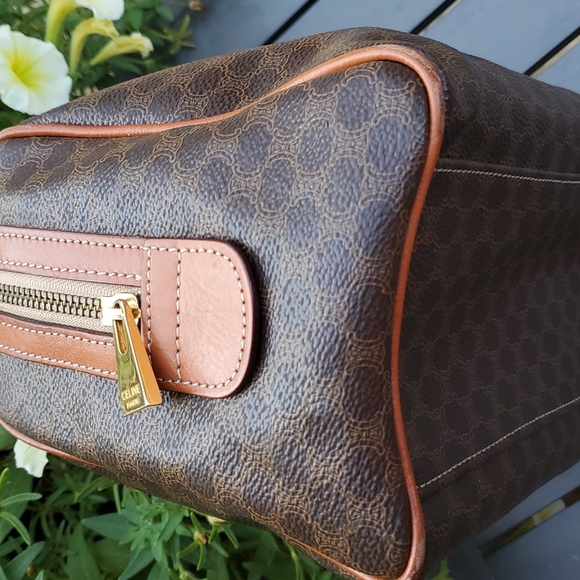 Celine Monogram Brown Leather Satchel - Picture 8 of 14